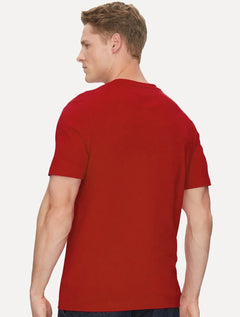 Camiseta Tommy Hilfiger Masculina Center Stack Vermelha