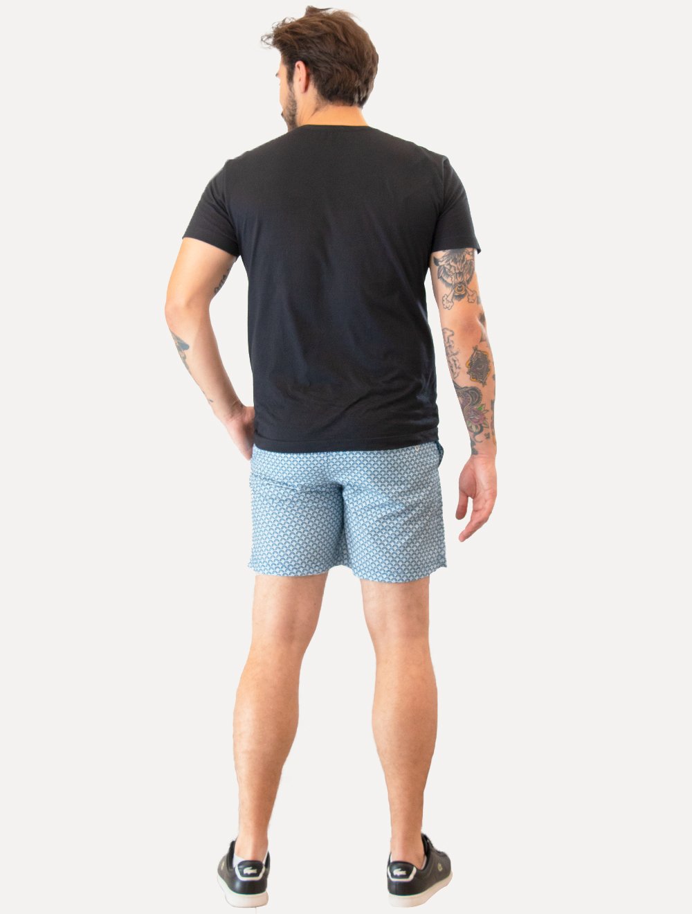 Short Original Penguin Masculino D'Água Ethnic Print Azul