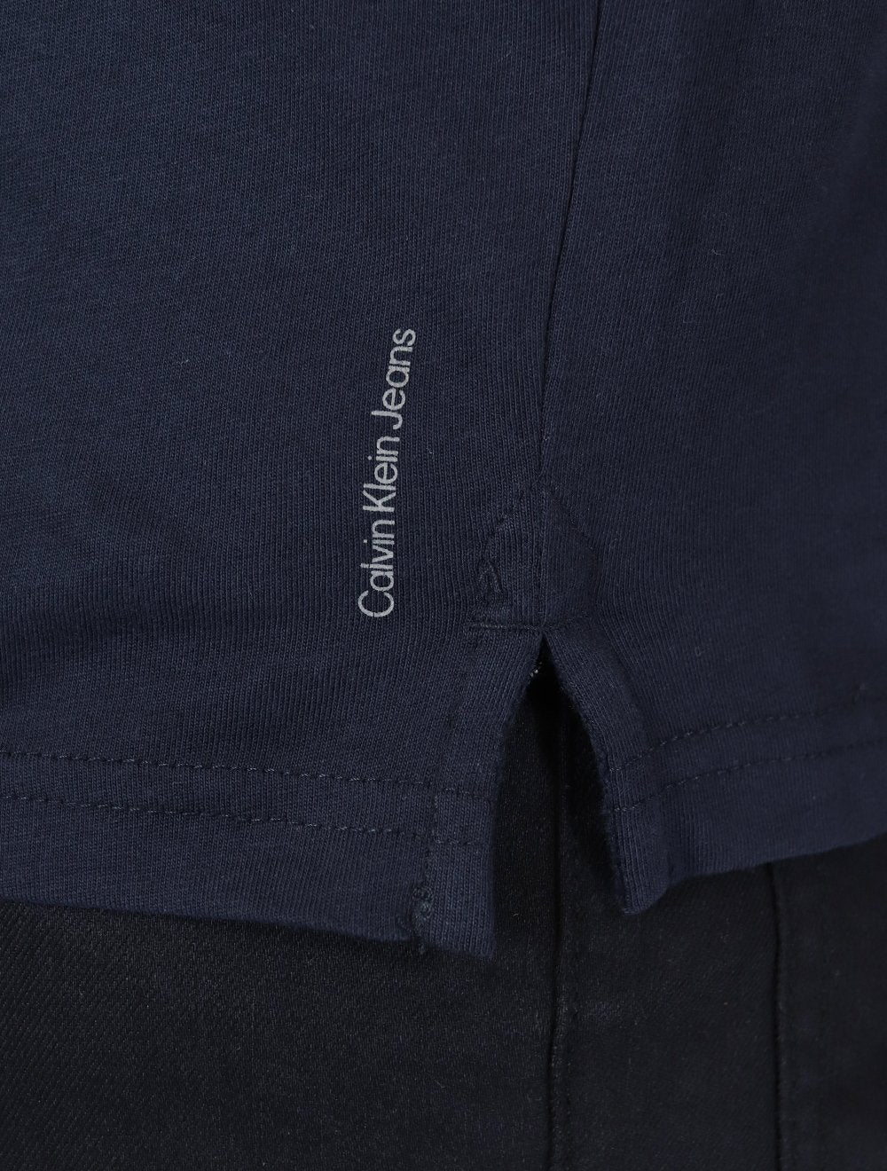 Camiseta Calvin Klein Jeans Masculina Crewneck Essentials Azul Marinho