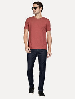 Camiseta Aramis Masculina Basic Lisa Mono Icon Vermelho Mescla