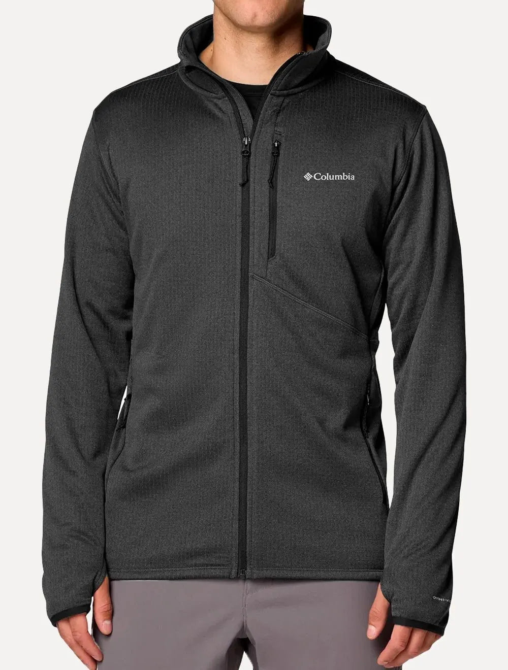 Jaqueta Columbia Masculina Fleece Park View Full Zip Chumbo