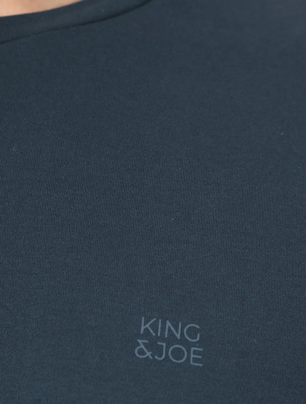 Camiseta King & Joe Premium Suedine Egípcio Logo Azul Marinho