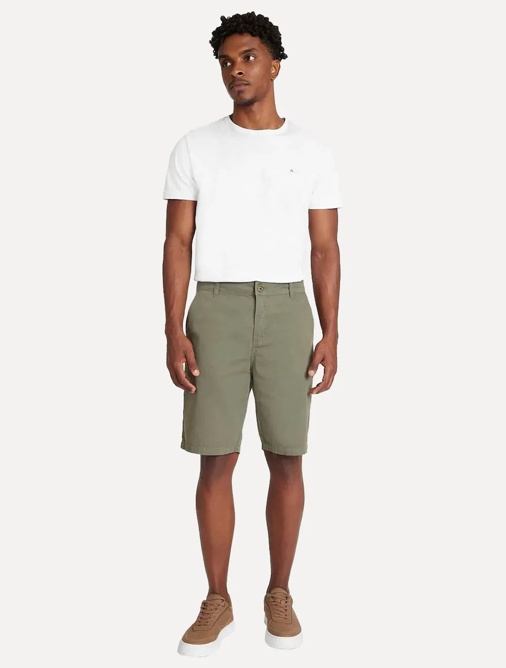 Bermuda Aramis Masculina Chino Color Essential Verde Militar