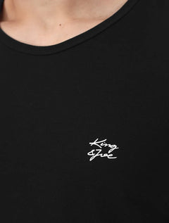 Regata King & Joe Masculina Logomania Malha Signature Preta