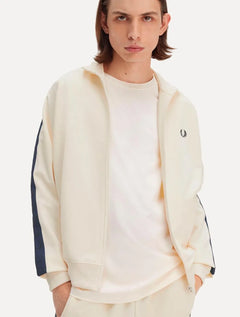 Jaqueta Fred Perry Masculina Contrast Tape Track Off-White