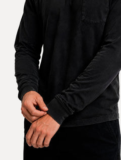 Camiseta Calvin Klein Jeans Masculina Manga Longa Pocket Preta