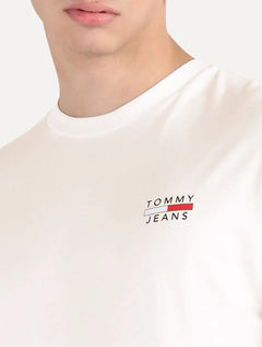 Camiseta Tommy Jeans Masculina Chest Logo Tee Off-White
