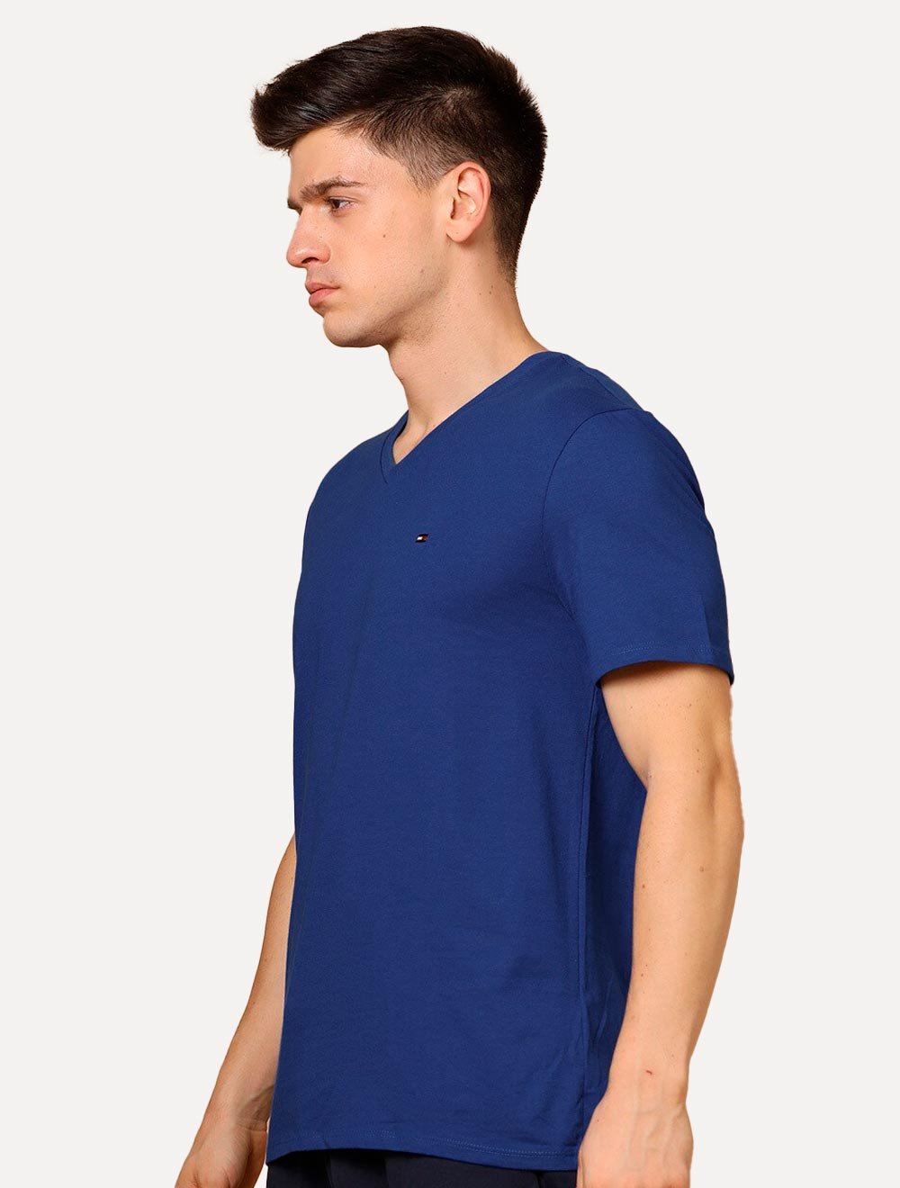 Camiseta Tommy Hilfiger Masculina Essential V-Neck Azul Royal
