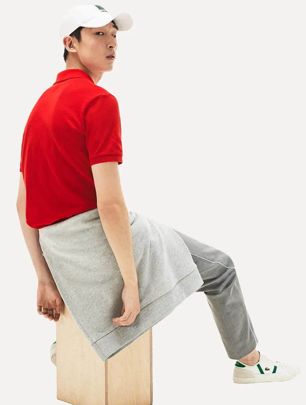 Polo Lacoste Masculina Slim Fit Petit Piquet Vermelha