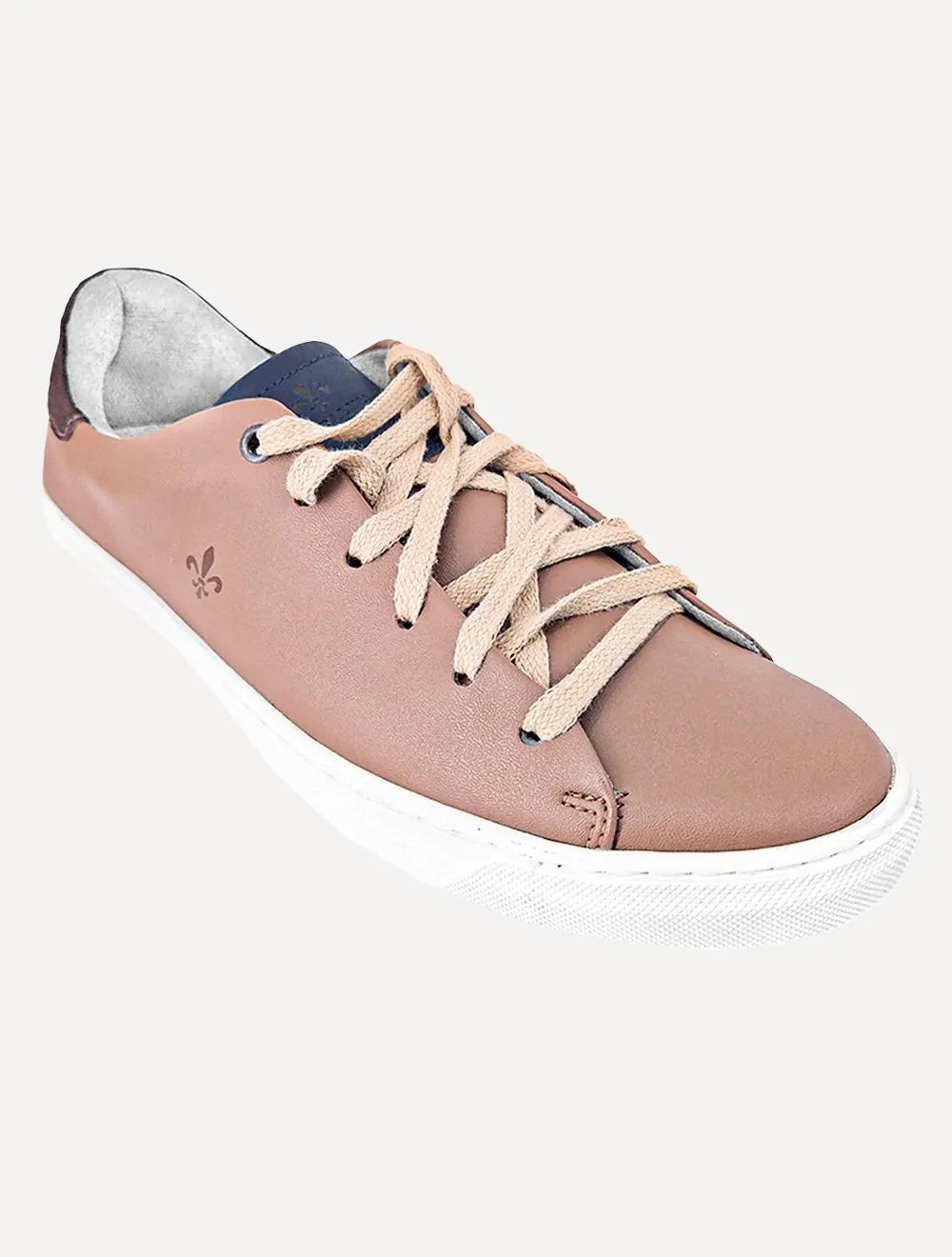 Tênis Dudalina Masculino Couro Casual Logo Marrom Claro