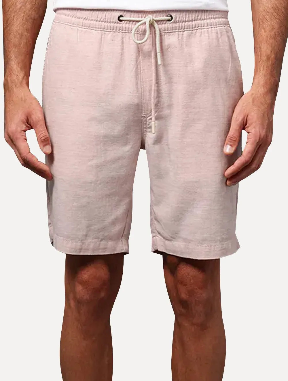 Bermuda Calvin Klein Jeans Masculina Cadarço Cotton Rosa Claro