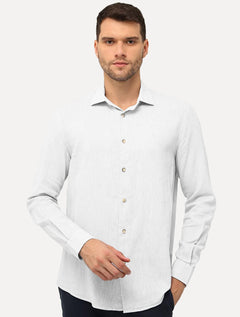 Camisa Aramis Masculina Slim Linho Algodão Branca