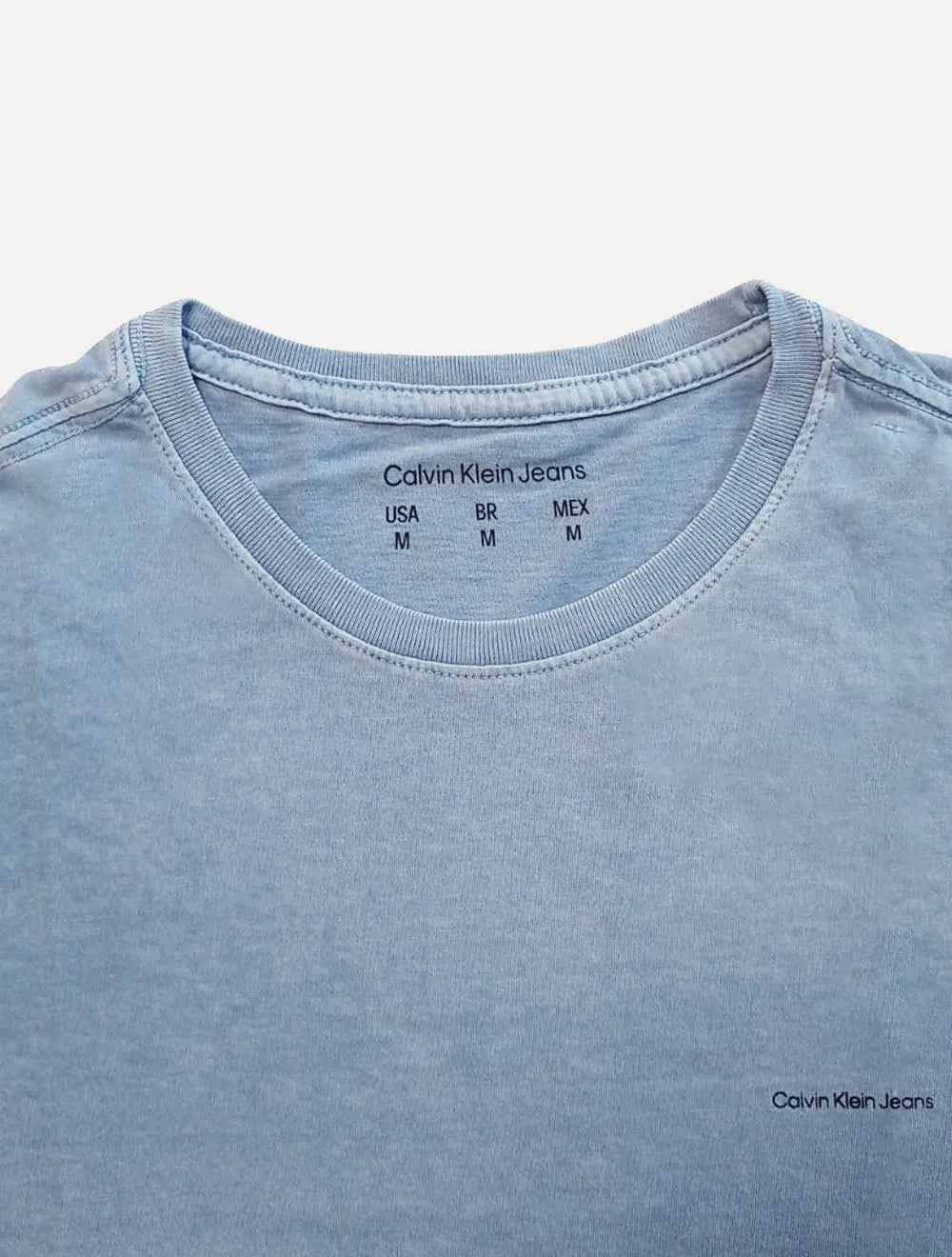 Camiseta Calvin Klein Jeans Masculina Black New Logo Stoned Azul Claro