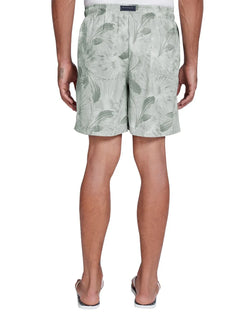 Short Dudalina Masculino D'Água Floral Cinza Claro
