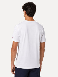 Camiseta Tommy Hilfiger Masculina Regular Logo Brand Love RWB Branca