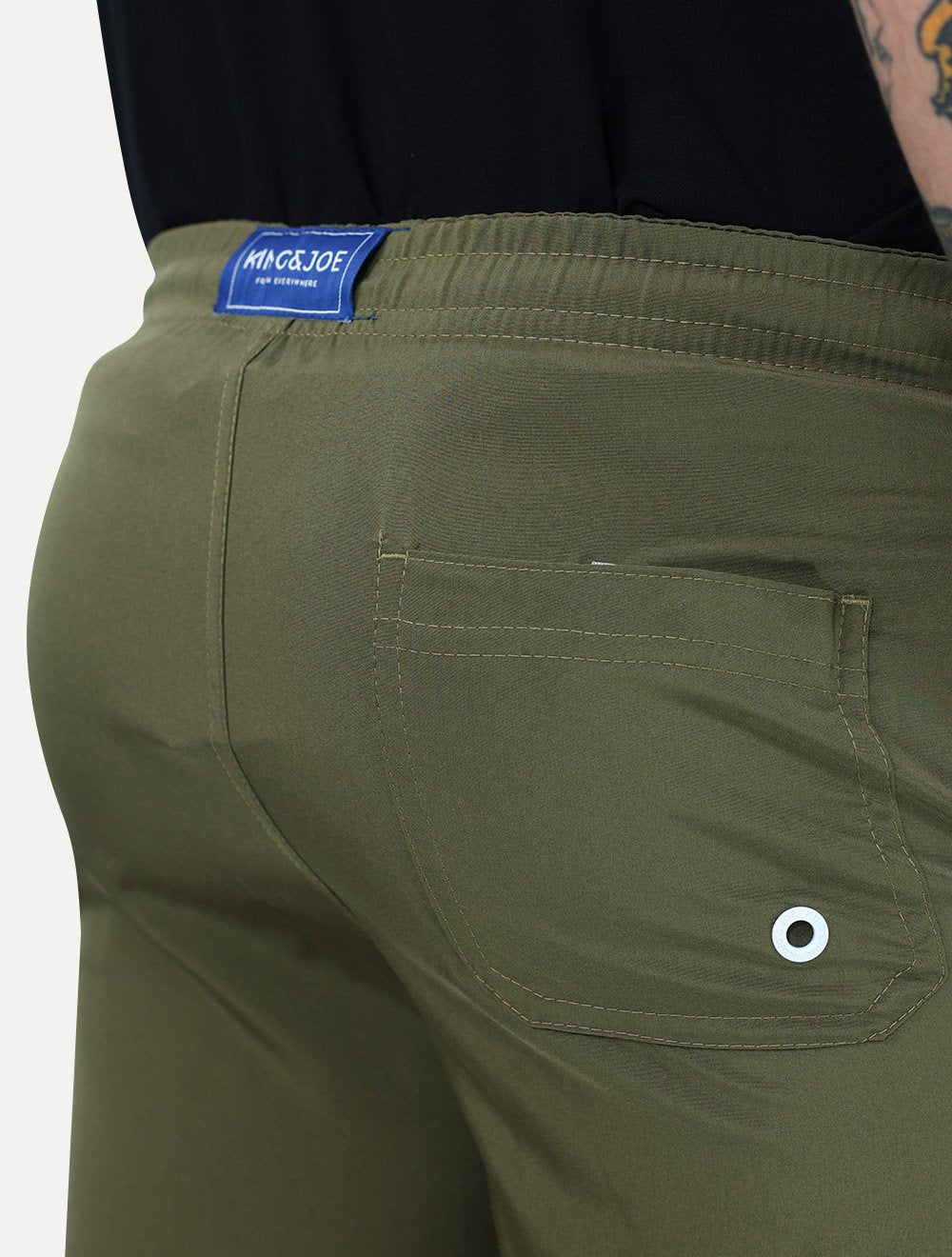 Short King & Joe Masculina Nylon Flex Colors Verde Militar