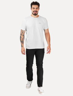 Camiseta King & Joe Masculina Pima Touch New Arrivals Logo Peito Branca