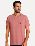 Camiseta John John Masculina Regular Fit Brand Circle Rosa Médio