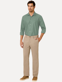 Camisa Dudalina Masculina Comfort Superfine Cotton Mono Logo Verde