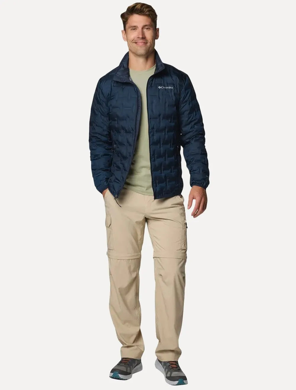 Jaqueta Columbia Masculina Delta Ridge II Down Sem Capuz Azul Marinho 