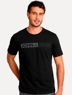 Camiseta John John Masculina Regular Fit On And Off Preta