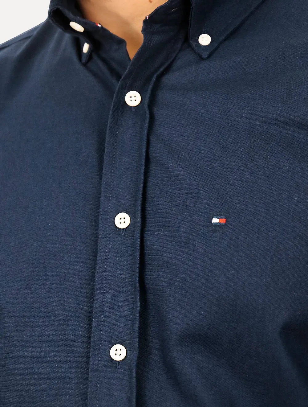Camisa Tommy Hilfiger Masculina Regular Core Oxford Azul Marinho