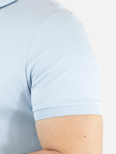 Polo Tommy Hilfiger Masculina Interlock Liquid Azul Claro