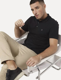 Polo Dudalina Masculina Essentials Extra Cotton Grey Icon Preta