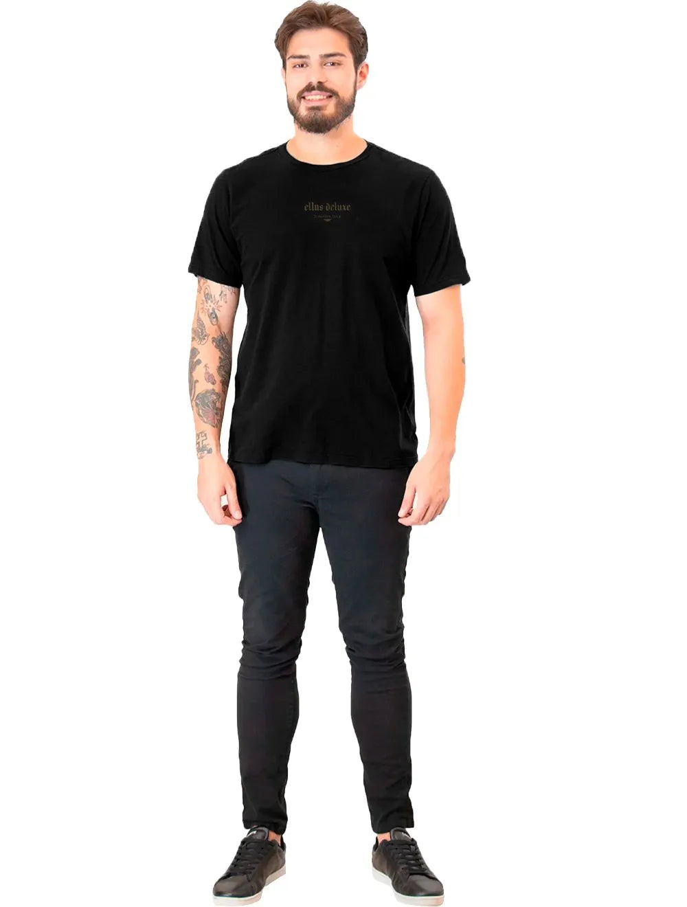 Camiseta Ellus Masculina Cotton Pima Deluxe Classic Preta