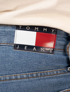 Calça Tommy Jeans Masculina Skinny Simon Flag Azul