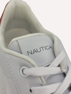 Tênis Nautica Masculino SL Couro Vermelho/Branco