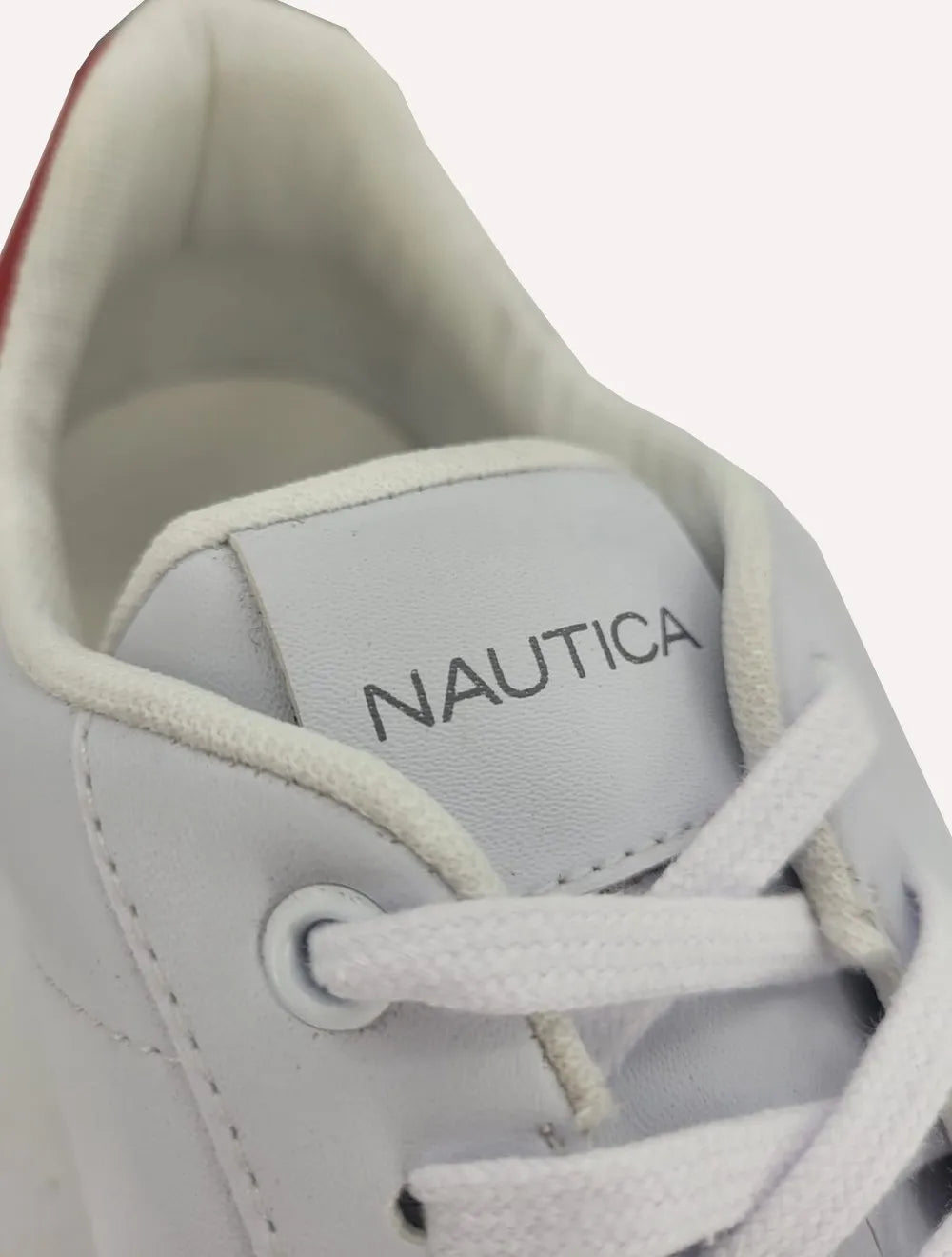 Tênis Nautica Masculino SL Couro Vermelho/Branco