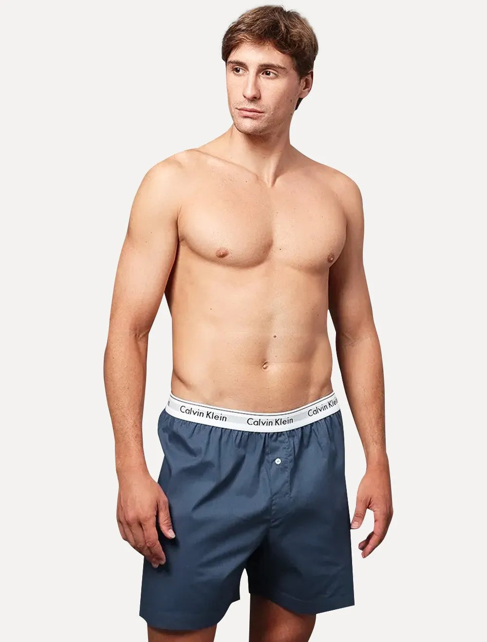 Cueca Calvin Klein Samba Canção Tricoline Azul Claro