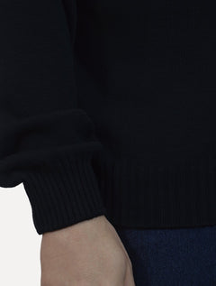 Suéter Dixen Masculino Tricot Gola Redonda Estonada Preto
