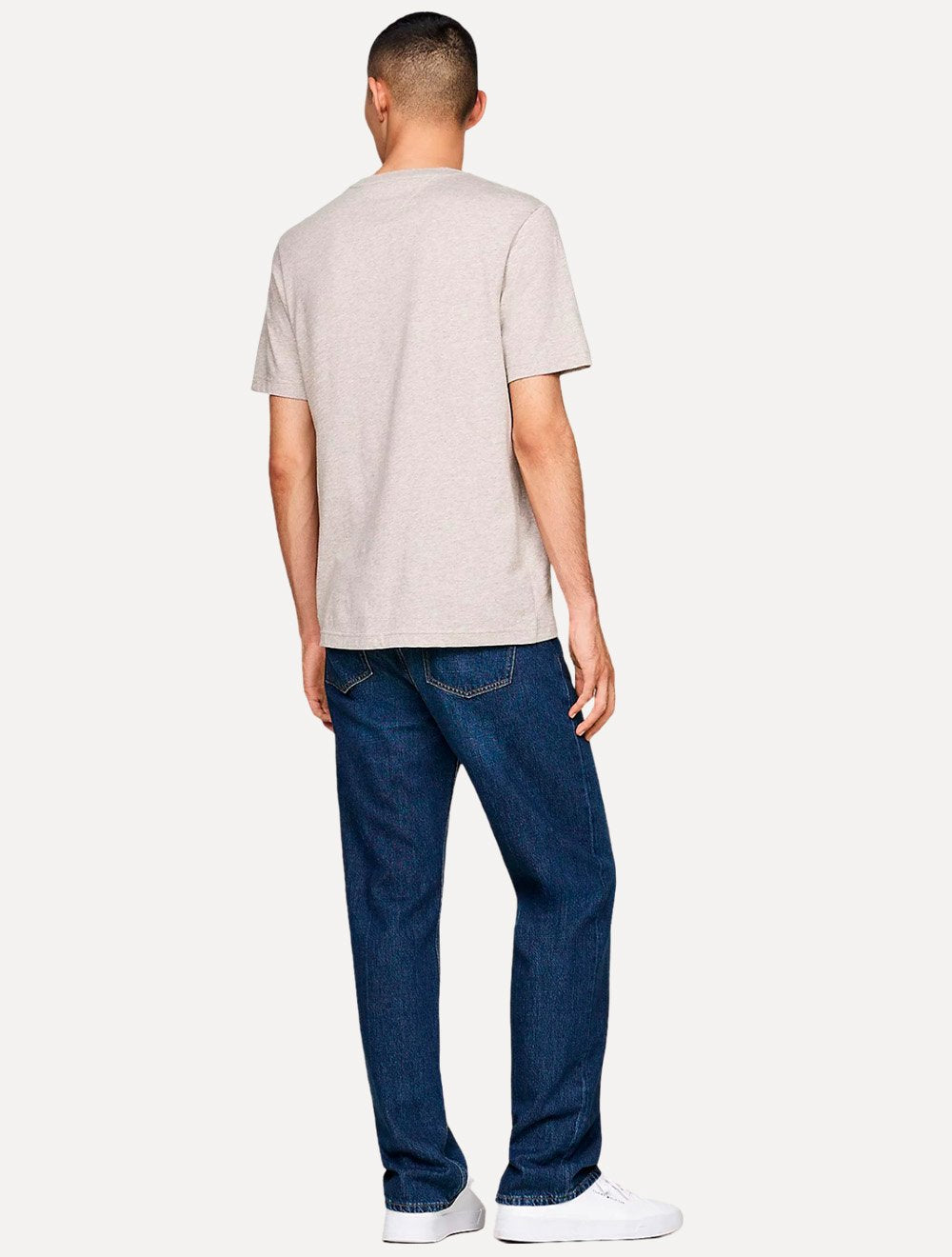 Camiseta Tommy Hilfiger Masculina Chest Insert Logo Areia Mescla