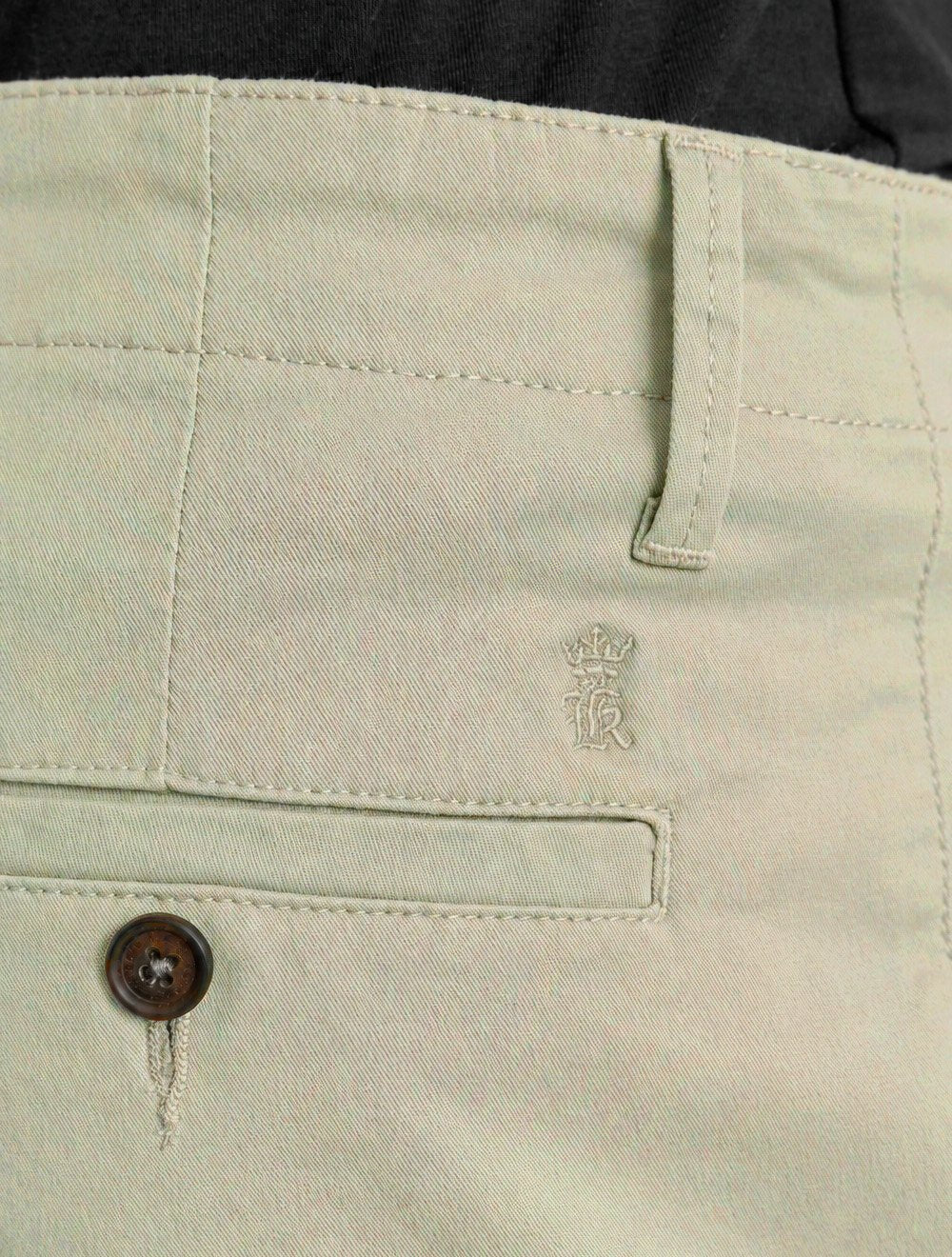 Calça Sergio K Masculina Chino Sarja Elastano Cáqui Claro
