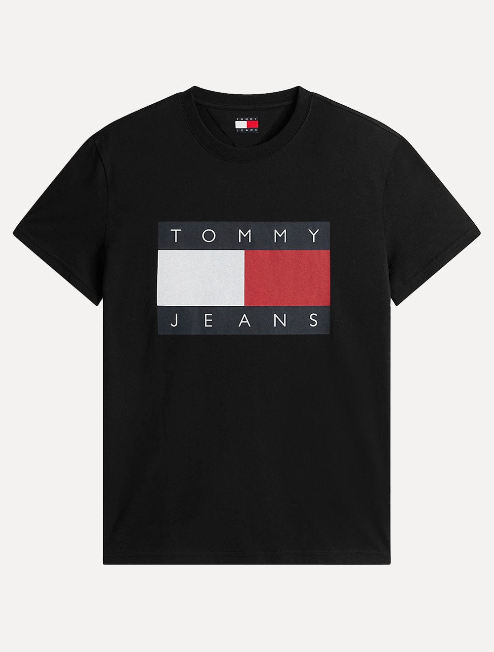 Camiseta Tommy Hilfiger Masculina Regular Big Flag Preta