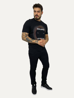 Camiseta John John Masculina Regular Moon Cycle Preta