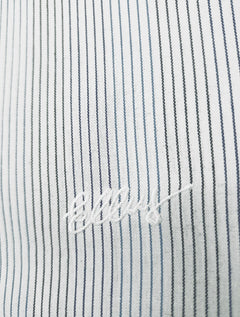 Camisa Ellus Masculina Regular Tricoline Lodge Classic Listrada Branca