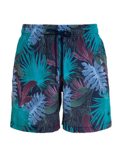 Short Dudalina Masculino D'Água Floral Print Azul Verde