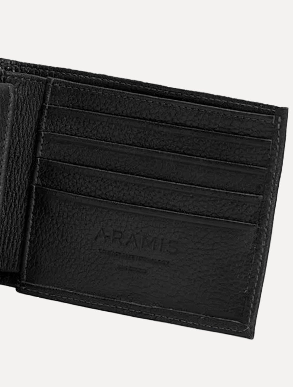 Carteira Aramis Masculina Couro Floater Horizontal Preto