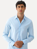 Camisa Calvin Klein Jeans Regular Plain Grey Logo Azul Claro