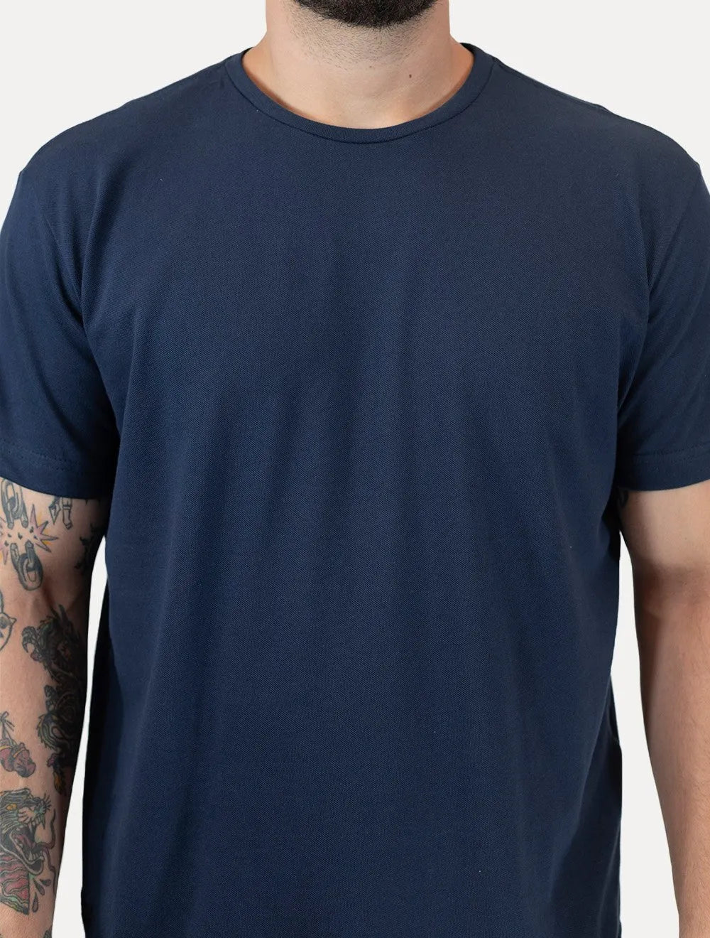 Camiseta King & Joe Masculina Comfort Piquet Premium Azul Marinho