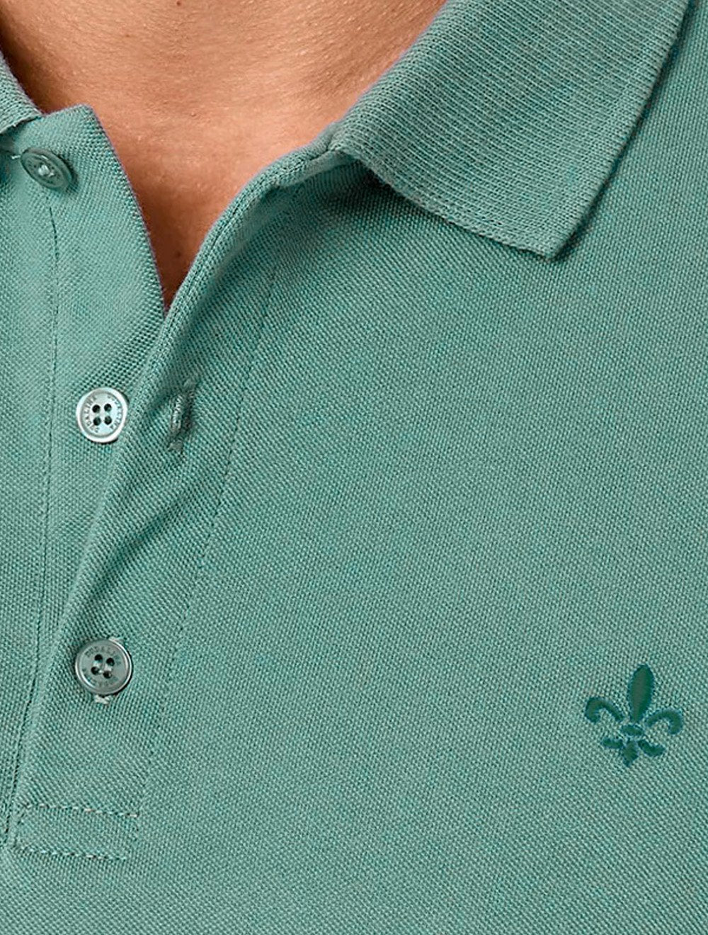 Polo Dudalina Masculina Piquet Essential Color Verde Petróleo