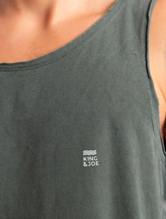 Regata King & Joe Masculina Estonada Machão Logo Peito Chumbo