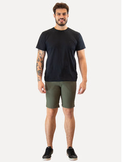 Bermuda Original Penguin Masculina Chino Stretch Linho Verde Escuro