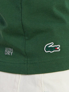 Camiseta Lacoste Masculina Regular Sport Dry Print Logo Verde Escuro