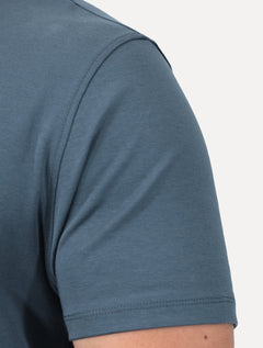 Camiseta Aramis Masculina Basic Lisa Mono Liquid Cotton Azul Médio