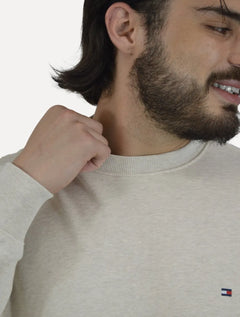 Moletom Tommy Hilfiger Masculino Crewneck Essential Terry Areia