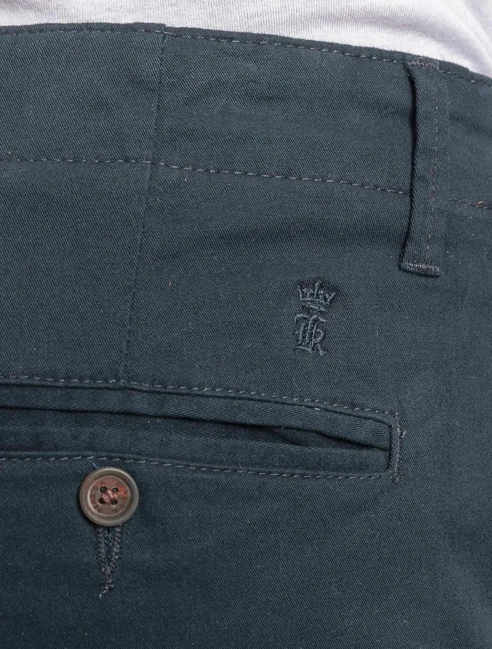 Calça Sergio K Masculina Chino Sarja Elastano Azul Marinho